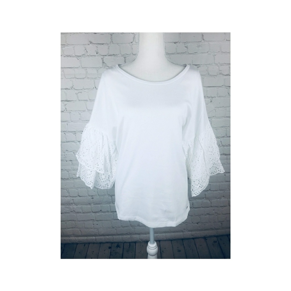 Dkny L White Lace Blouse.  (NWOT)